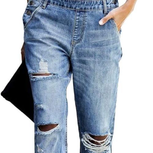 Women's Casual Stretch Adjustable Denim Bib Overalls Jeans Pants Jumpsuits