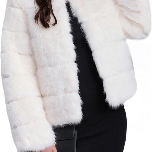 Faux Fur Coat Women’s Jacket Winter Long Sleeve Overcoat Warm