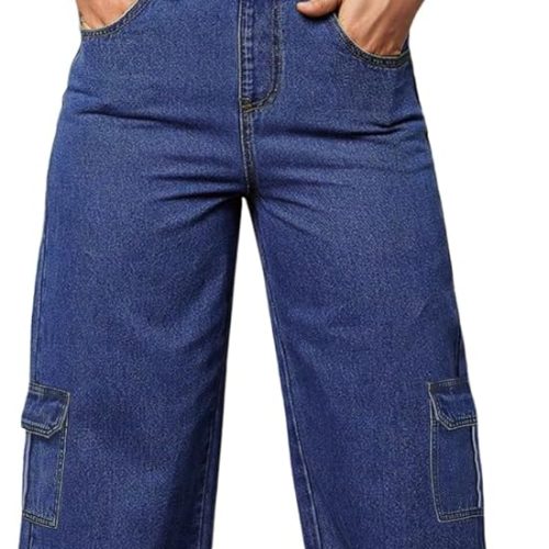 Womens Overalls Demin Wide Leg Cargo jumpsuit Loose Fit Bib Baggy Jean Overalls Adjustable Straps for Women.